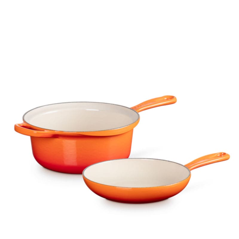 Le Creuset Casseruola Multifunzione 2 in 1 Evolution Arancio 3 Longho Design Palermo