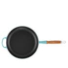 Le Creuset Padella con manico legno Evolution Blu Caribe 3 Longho Design Palermo