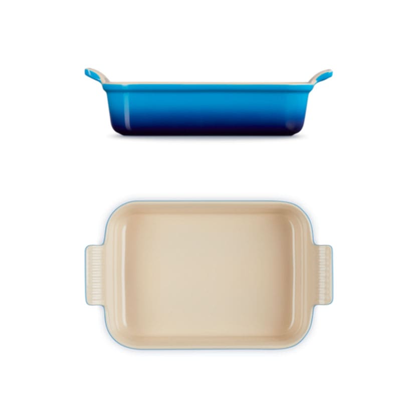 Le Creuset Pirofila Rettangolare Tradition 33x20 Azure Blu Longho Design Palermo