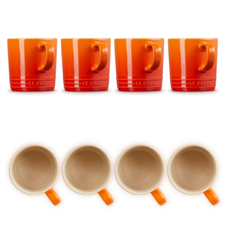 Le Creuset Set 4 Tazze Mug 350 ml London Arancio 1 Longho Design Palermo