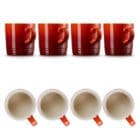 Le Creuset Set 4 Tazze Mug 350 ml London Ciliegia 2 Longho Design Palermo