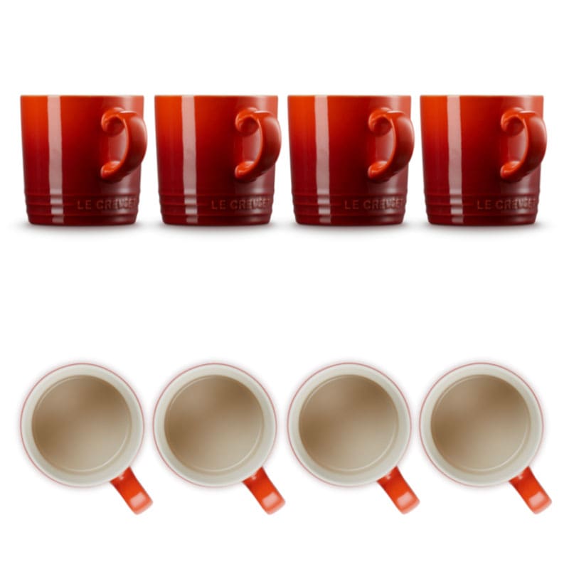 Le Creuset Set 4 Tazze Mug 350 ml London Ciliegia 2 Longho Design Palermo