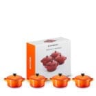 Le Creuset Set 4 mini cocotte Arancio 1 Longho Design Palermo