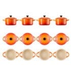 Le Creuset Set 4 mini cocotte Arancio Longho Design Palermo