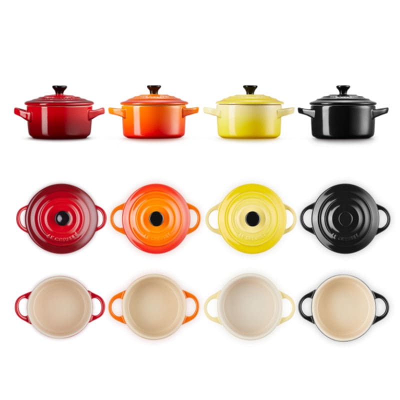 Le Creuset Set 4 mini cocotte Multicolor caldi 1 Longho Design Palermo