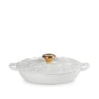 Le Creuset Tegame basso con coperchio a fiore 26 White 1 Longho Design Palermo