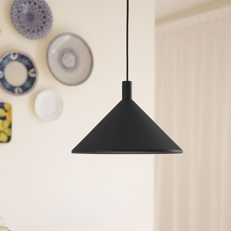 Martinelli Luce Lampada a sospensione Cono d45 nero Longho Design Palermo