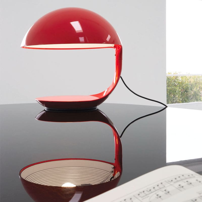 Martinelli Luce Lampada da tavolo Cobra rosso 1 Longho Design Palermo