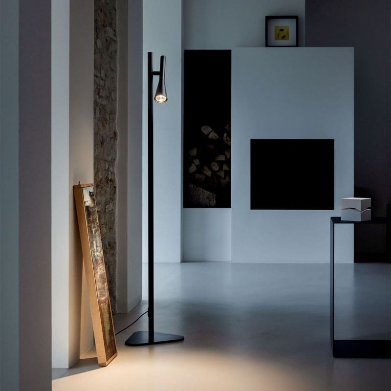 Martinelli Luce Lampada da terra Colibrì da lettura H140 nero 3 Longho Design Palermo