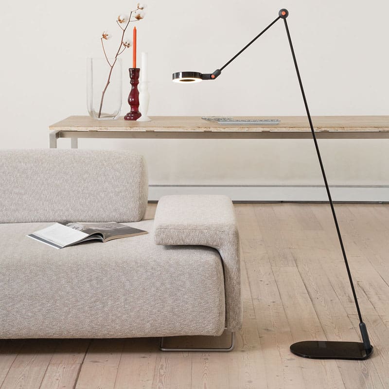 Martinelli Luce Lampada da terra L'Amica nero 1 Longho Design Palermo