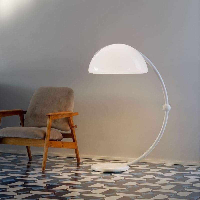 Martinelli Luce Lampada da terra Serpente bianco 3 Longho Design Palermo