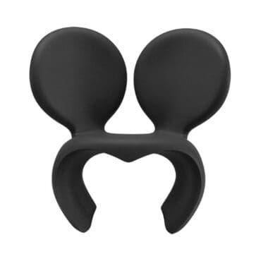 Qeeboo Poltrona Don't FK With The Mouse Polietilene Nero longho design palermo