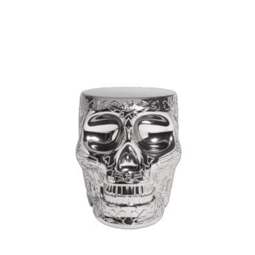 Qeeboo Sgabello e tavolino Mexico metallo argento Longho Design Palermo