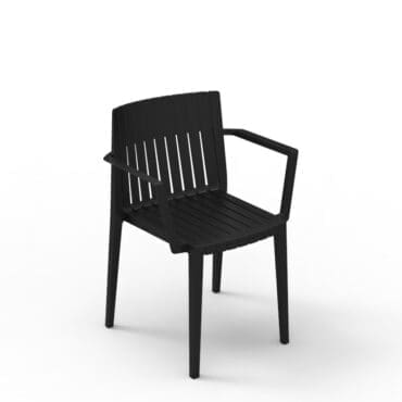 Vondom Sedia Spritz con braccioli nero basic longho design palermo