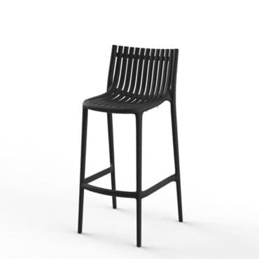 Vondom - Sgabello Ibiza nero set da 4 Pz