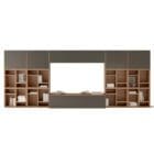 Treku Libreria Lauki 142 in legno con porta TV longho design palermo