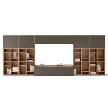 Treku Libreria Lauki 142 in legno con porta TV longho design palermo