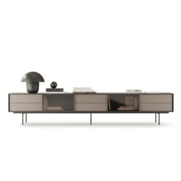 Treku Mobile TV Aura 76 componibile in legno con cassetti longho design palermo