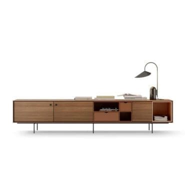 Treku Mobile tv Aura componibile in noce con ante a battente longho design palermo