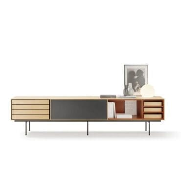 Treku Mobile tv Aura componibile in rovere con cassetti longho design palermo