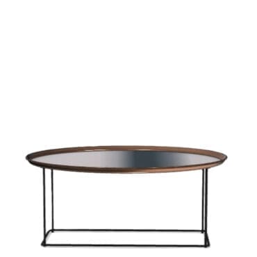 B&B Italia - Tavolino Fat Fat h.32 piano rame struttura verniciata nera