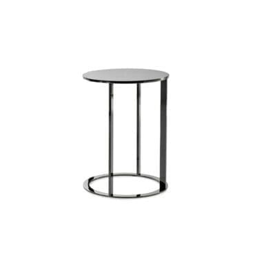 B&B Italia - Tavolino Frank struttura cromo nero piano nero ardesia