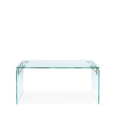 Fiam – Scrivania smontabile Bright L140 vetro trasparente