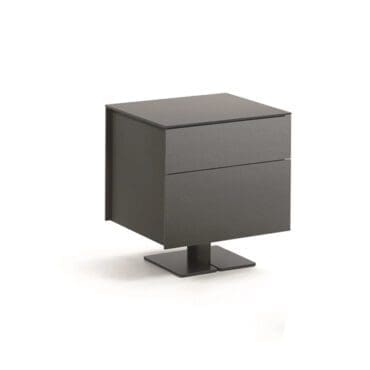 Flou - Comodino Juta laccato piombo opaco