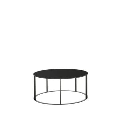 Maxalto - Tavolino rotondo Elios d86 piano vetro fumé