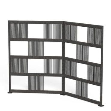 Talenti - Separè Scacco dark grey H135 set da due pezzi