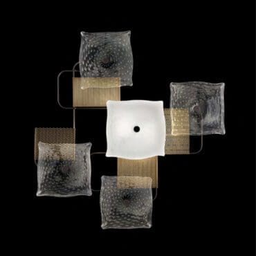 Barovier&Toso - Lampada da parete Alumina 7284 cristallo brown