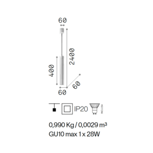 Ideal-lux - Lampada a sospensione Look d06 1 Longho Design Palermo