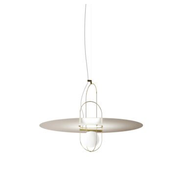Fontana Arte Lampada a Sospensione Setereh Metal Grande oro bianco longho design palermo