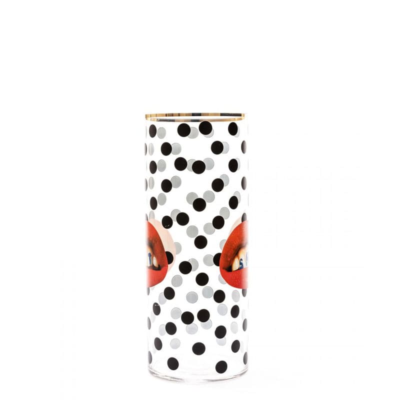 Seletti Vaso in vetro cilindrico grande Shit Pois Longho Design Palermo