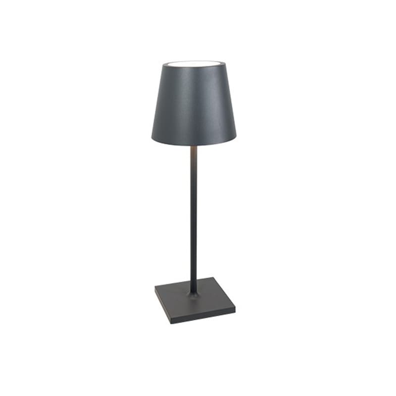 Zafferano Lampada da tavolo Poldina Pro L desk grigio scuro longho design palermo 1
