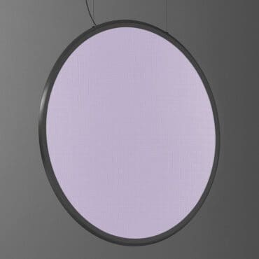 Artemide Lampada a sospensione Discovery Vertical 140 White Violet Integralis alluminio satinato Longho Design Palermo