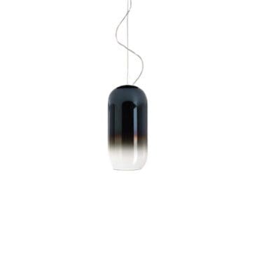 Artemide Lampada a sospensione Gople Mini nera blu zaffiro PVD Longho Design Palermo