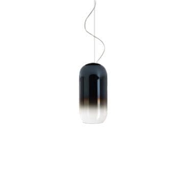 Artemide Lampada a sospensione Gople Mini silver blu zaffiro PVD Longho Design Palermo