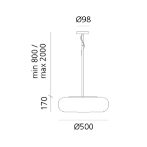 Artemide Lampada a sospensione Itka 50 Longho Design Palermo
