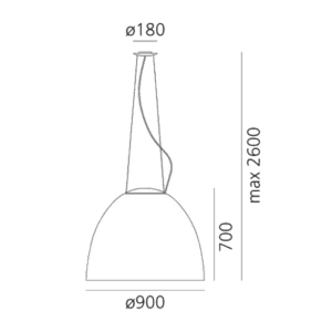 Artemide Lampada a sospensione Nur 1618 Longho Design Palermo
