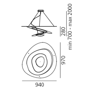 Artemide Lampada a sospensione Pirce Longho Design Palermo