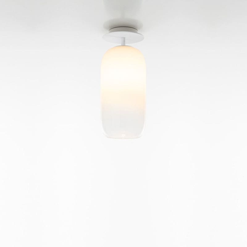 Artemide Lampada da soffitto Gople Mini struttura bianca diffusore bianco sfumato Longho Design Palermo