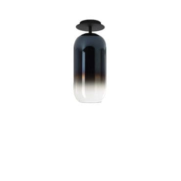 Artemide Lampada da soffitto Gople Mini struttura nero blu zaffiro PVD Longho Design Palermo