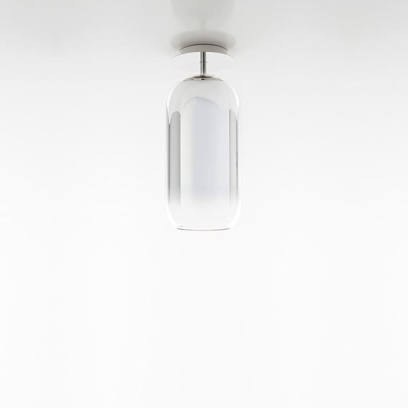 Artemide Lampada da soffitto Gople Mini struttura silver diffusore argento PVD Longho Design Palermo