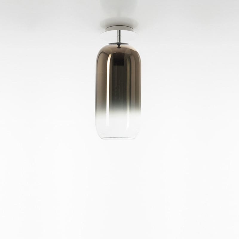 Artemide Lampada da soffitto Gople Mini struttura silver diffusore bronzo PVD Longho Design Palermo