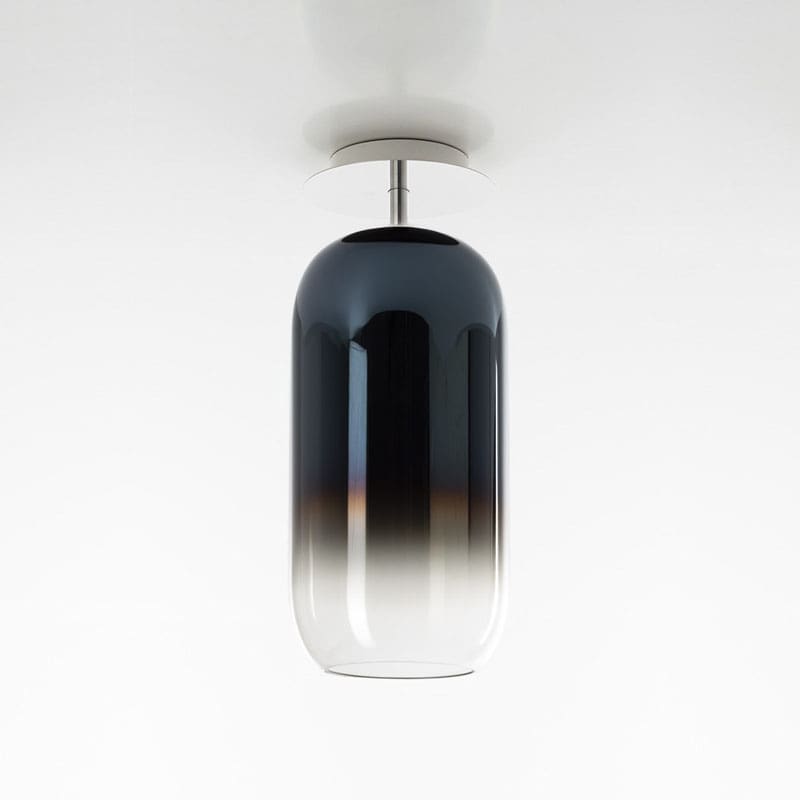 Artemide Lampada da soffitto Gople struttura silver blu zaffiro PVD Longho Design Palermo