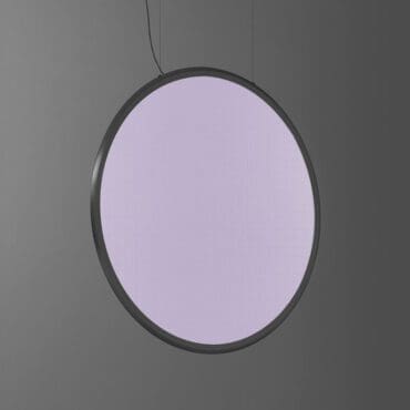 Artemide lampada a sospensione DIscovery Vertical 100 White Violet Integralis alluminio satinato Longho Design Palermo