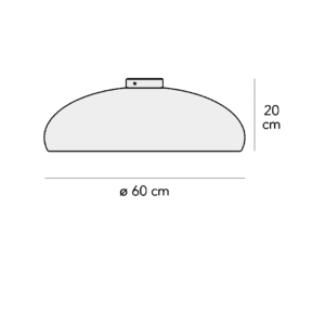 Fontana Arte Lampada da soffitto Pagen rosso longho design palermo