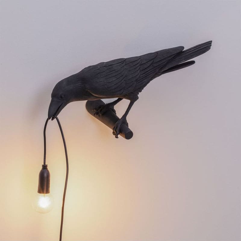 Seletti Lampada da parete Bird Looking Left nera 3 Longho Design Palermo