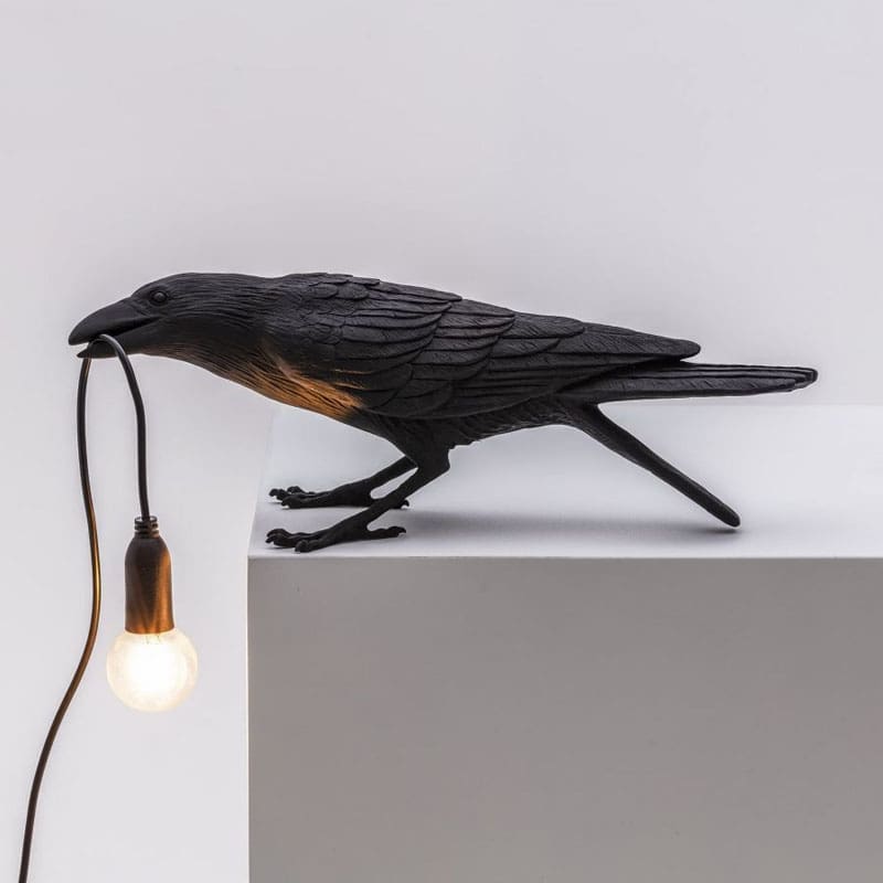 Seletti Lampada da tavolo Bird Svago nero 1 Longho Design Palermo